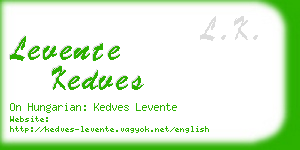 levente kedves business card